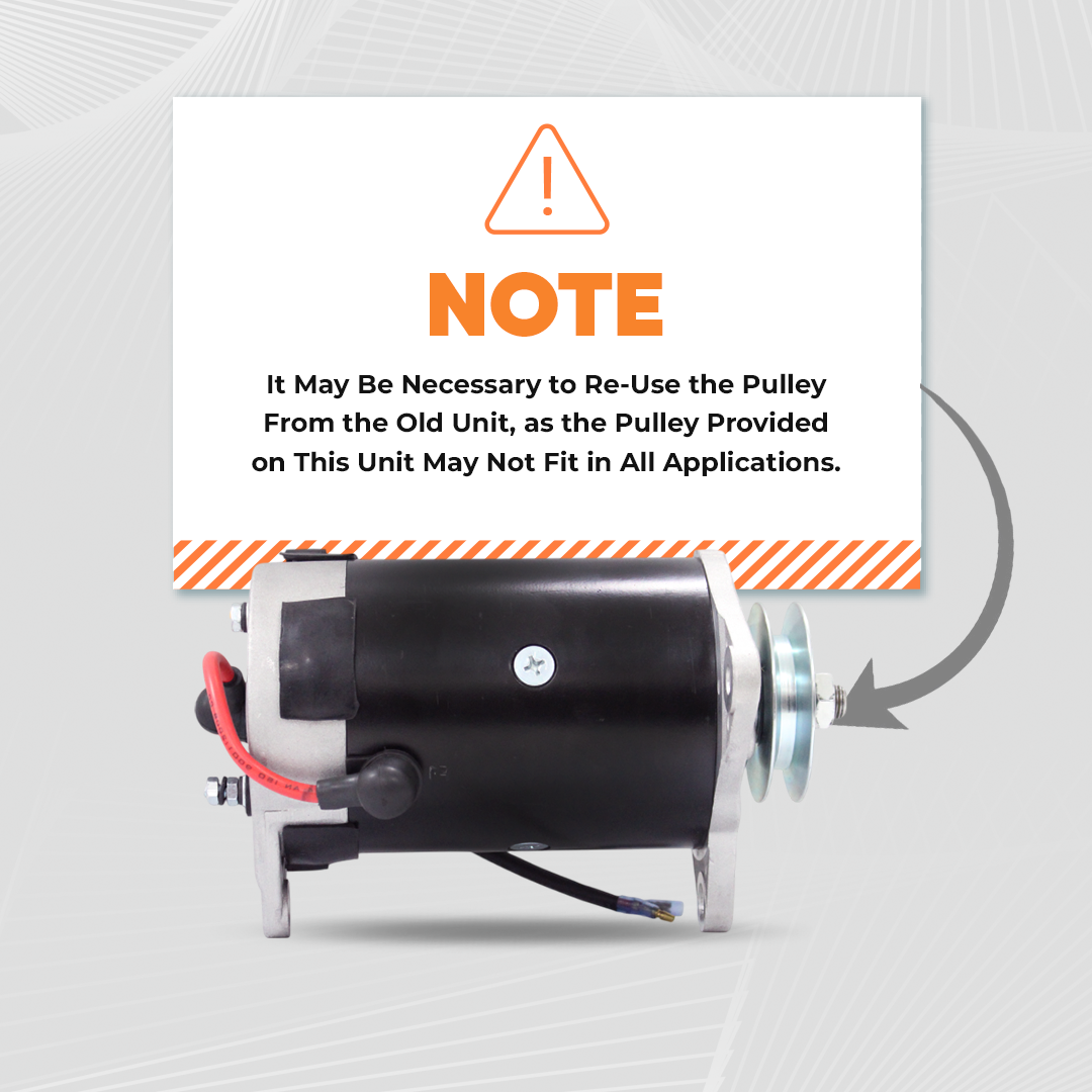 Caution and installation instruction note included with Yamaha golf cart starter generator