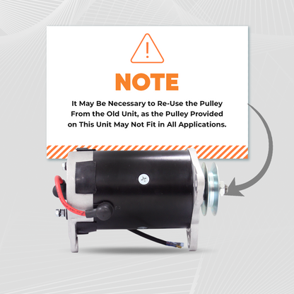 Caution and installation instruction note included with Yamaha golf cart starter generator