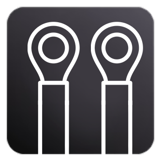 175A to M8 Ring Terminal Cable