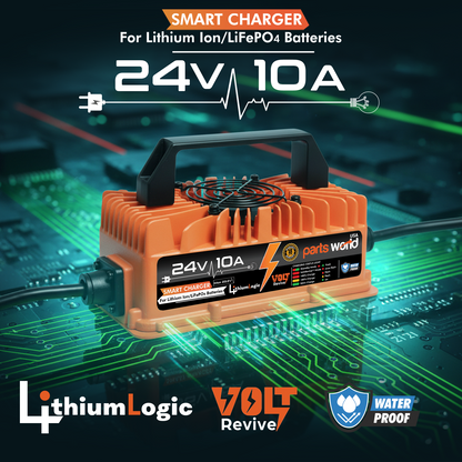 LithiumLogic™ 24V (Max 29.2V) 10A battery charger with SB50 plug