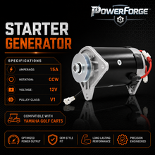 12V 15A Starter Generator fits Yamaha G16-G22, G29 (1996-Present)