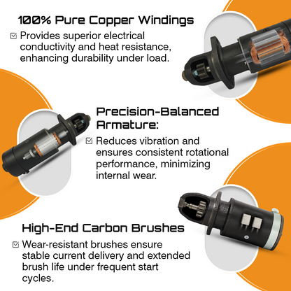 1-year warranty and quality assurance for 6V starter motor – Massey Ferguson
