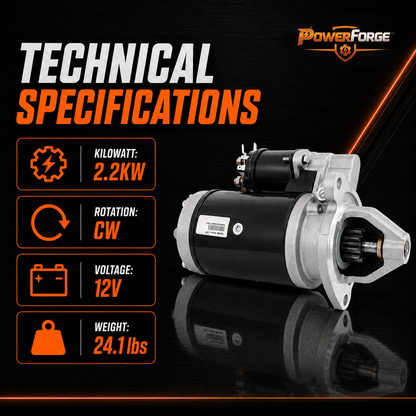 12V 2,2kW Anlassermotor passend für Massey Ferguson MF-135 MF-150 MF165