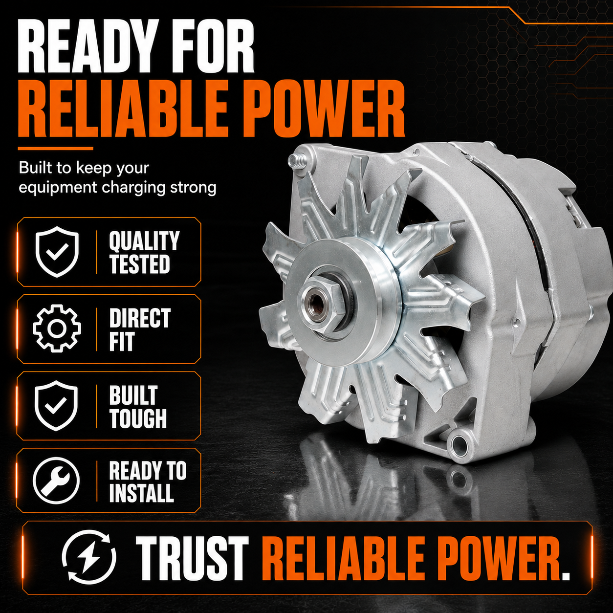 12V 72A Lichtmaschine passend für Allis Chalmers 7000 7010, FORD 296C (1985-1992)