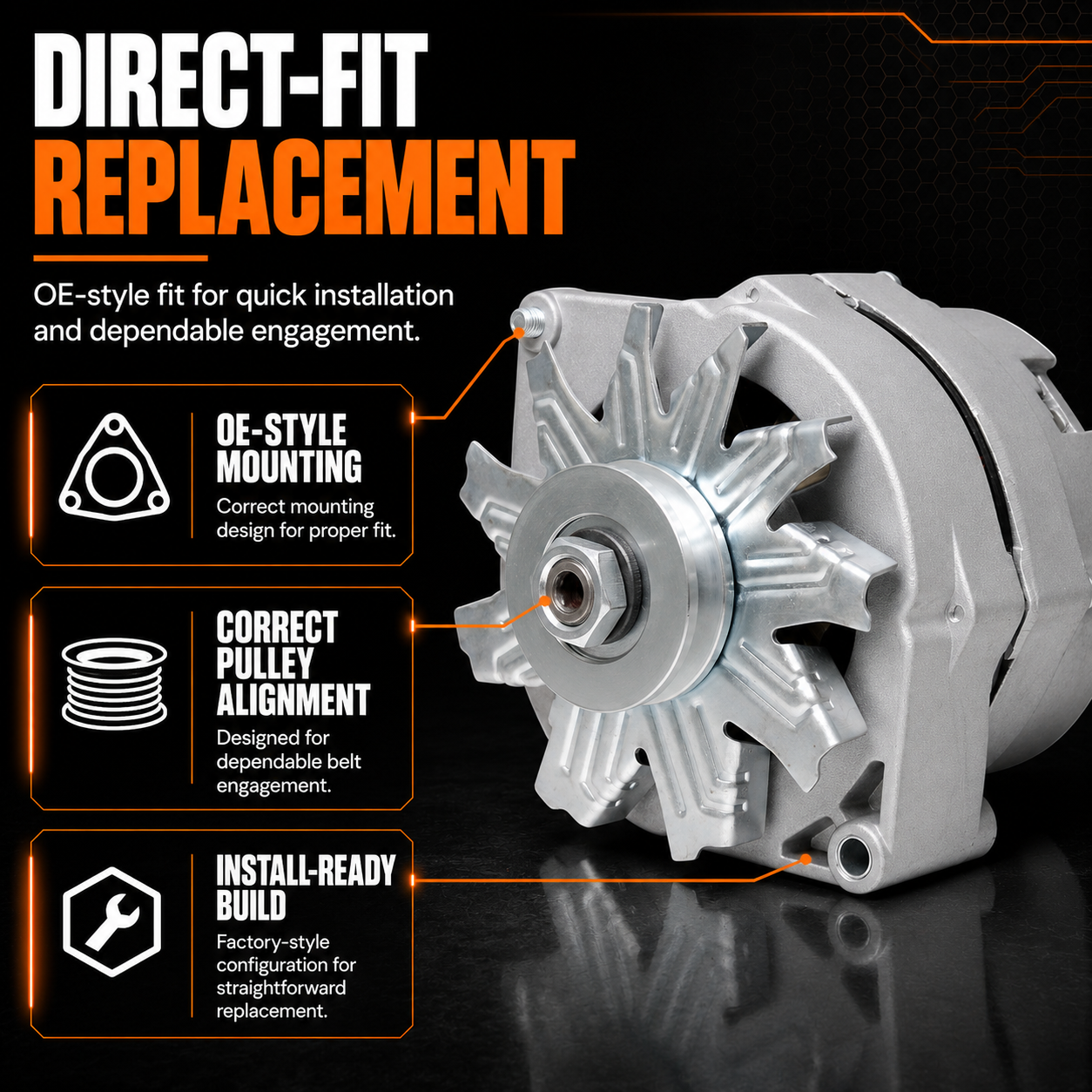 12V 72A Lichtmaschine passend für Allis Chalmers 7000 7010, FORD 296C (1985-1992)