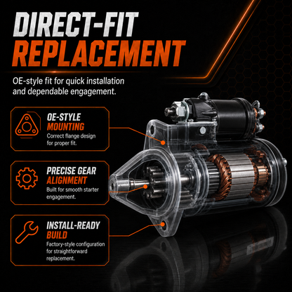 12V 2.2kW Starter fits Fordson Dexta 1957-1961, Super Dexta 1962-1964