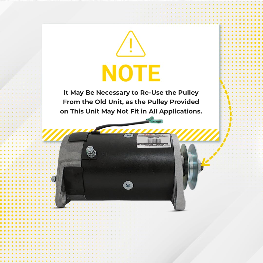  Installation caution note included with Yamaha starter generator from Parts World USA
 