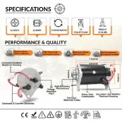 12V 15A Starter Generator fits Yamaha G16-G22, G29 (1996-Present)